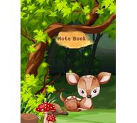 A green notebook in the shape of a tree with cute wild animals.: For students and schools Suitable for women and men Office staff Teenagers, women, men, 8.5x11, 100 pages.