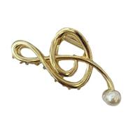 à griffe de clef triple en métal - de note en durable, servettes de cheveux musicales | Épingle à cheveux compacte de perle avec une prise non glissante, accessoire de score musical