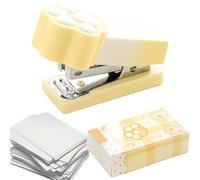 à griffes de chat mignonne - de poche portable, classeur compact facile à presser, fixation soignée du papier 2 à 15 feuilles, mini pratique avec motif petite griffe de c