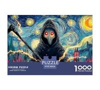 A Grim Reaper Skeletal 1000 Pcs Carton Premium Lot de Puzzles Kitten Stimulant Et Éducatif Jeu Créatif Puzzles pour Adultes Et Enfants 38x26cm/1000pcs