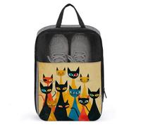 A Group of Cats Sac à chaussures de voyage étanche avec fermeture éclair et poignée Sac à chaussures Pochette à chaussures de golf Sac à crampons de football Style Taille unique, Style :, Taille
