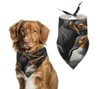 A Group of Penguins Bandana pour chien lavable et réglable, écharpe respirante pour animaux de compagnie de petite, moyenne et grande taille, accessoire tendance mignon pour animal de compagnie
