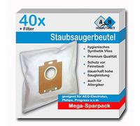 A&H Haushaltswaren Lot de 40 sacs d'aspirateur compatibles avec Philips HR8568 HR8564 Performer FC 9160 PowerLife FC 8454