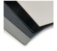 A+H - KIT plaque plastique PVC rigide - 2000x1000mm - plaque plastique gris clair - 2mm plaque rigide PVC, plaque pvc gris clair (3 pièce)