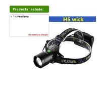 A-H5 - Lampe Frontale À Led Avec Capteur Ir, Alimentée Par Batterie 18650 Rechargeable Par Usb, Durée De Vie 18 Heures, 600 000lm