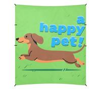 A Happy Pet Tente cabane de plage UPF50+ résistante à l'eau et portable avec pelle à sable, sacs de sable, poteaux de stabilité pour le camping, la pêche, les loisirs dans le jardin ou les