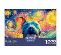 A Happy Smiling Pitbull Dog 1000 Pièces Carton Premium Coffret De Puzzles Smiling Pitbull Stimulant Et Éducatif Jeu Créatif Puzzles As Birthday Gifts 38x26cm/1000pcs