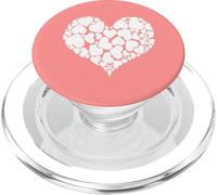 A Heart of Hearts Design Romantique Blanc PopSockets PopGrip pour MagSafe