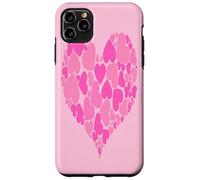 A Heart of Hearts Design Romantique Nuances de Rose Pastel Coque pour iPhone 11 Pro Max