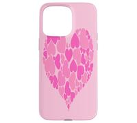A Heart of Hearts Design Romantique Nuances de Rose Pastel Coque pour iPhone 15 Pro Max