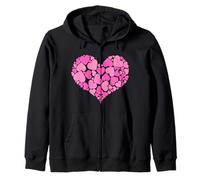 A Heart of Hearts Design Romantique Nuances de Rose Pastel Sweat à Capuche