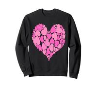 A Heart of Hearts Design Romantique Nuances de Rose Pastel Sweatshirt