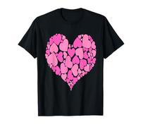 A Heart of Hearts Design Romantique Nuances de Rose Pastel T-Shirt