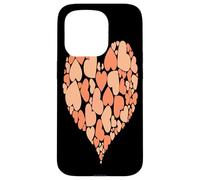A Heart of Hearts Design Romantique Pastel Peach Shades Coque pour iPhone 15 Pro