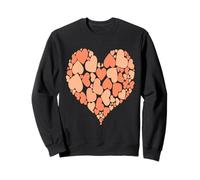 A Heart of Hearts Design Romantique Pastel Peach Shades Sweatshirt