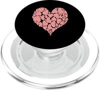 A Heart of Hearts Romantique Design Monotone Rose PopSockets PopGrip pour MagSafe