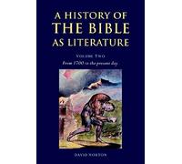 A History Of The Bible As Literature