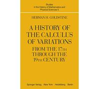 A History of the Calculus of Variations from the 17th through the 19th Century