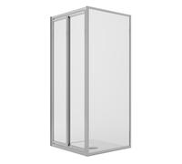 CABINE DE DOUCHE 80X80CM SALOON 2 PORTES PIVOTANTES 80 FIXE H185 TRANSPARENT