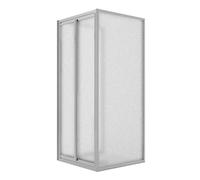CABINE DE DOUCHE 3 CÔTÉS 75X90X75CM SALOON 2 PORTES PIVOTANTES H185 VERRE OPAQUE