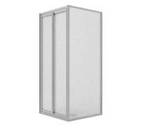 CABINE DE DOUCHE SALOON ANGULAIRE 2 PORTES PIVOTANTES PAROIS FIXE H185