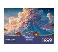 A Huge Steam Train with Skulls 1000 Pièces Carton Extra-épais Coffret De Puzzles Dinosaur Sunset Stimulant Et Éducatif Jeu Créatif Puzzles pour Adultes Et Enfants 70x50cm/1000pcs