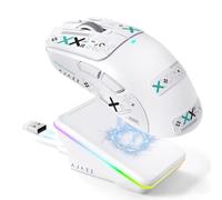 A.JAZZ AJ200P Souris Gaming sans Fil Compatible IA & Socle de Charge RVB