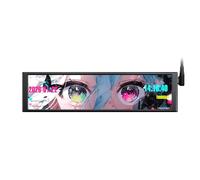A.JAZZ Écran LCD IPS de 9,2 pouces : écran couleur véritable HD 1920 x 464, angle de vision ultra-large de 178°, boîtier métallique, écran secondaire USB pour statistiques PC et surveillance bricolage