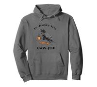 À Jersey, on Dit Que Caw-Fee Gothic Raven Halloween est drôle Sweat à Capuche