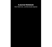 A Journal Notebook: What I Meant to Do... and What Actually Happened