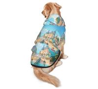 A Joyful Holiday by The Seaside Sweat à capuche pour chien en polyester doux et respirant pour chiens de taille moyenne et grande