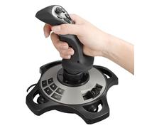 A Joystick d'avion 22,5x18,5x18,5cm Contrôleur simulateur Ordinateur Simulateur de vol Contrôle chasseur Cockpit simulé Interface