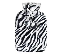 A & K Hot Water Bottle Zebra Print 2 Litre Bouteille, Adultes Unisexe, Multicolore, Taille Unique