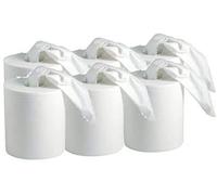 A.K TRADING ESSUYAGE PAPIER BOBINE ESSUIE MAIN BLANCHE PURE OUATE 450 F - PAQUET DE 6 bobines - 050109