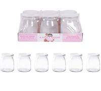 A.K TRADING Lot DE 6 BOCAUX Verre Pots A Yaourt 18 CL - BOCAYA001