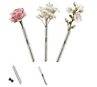 A Kind Brooch for Flowers,DIY Branch-Shaped Flower Insert Brooch Pins for Women Men,Mini Bouquet Broochs Pins Holder Clip Accessories,Minimalist Silver Lapel Pin for Wedding Bridal and Everyday (3)