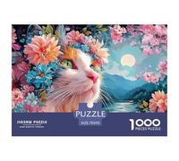 A Kitty with Rainbow-Colored Fur 1000 Pcs Carton Premium Coffret De Puzzles Van-Gogh Style Starry Sky Stimulant Et Éducatif Jeu Familial Puzzles As Birthday Gifts 70x50cm/1000pcs
