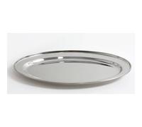 A LA CUINA - Plat ovale en acier inoxydable, 40 cm.