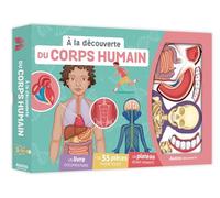 Adèle Pedrola – A la découverte du corps humain – Coffret: livre, 55+ pièces magnétiques – Auzou