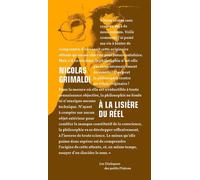 A la lisière du réel Dialogue avec Anne-Claire Desesquelles - Nicolas Grimaldi - Les Petits Platons - broché - Essai
