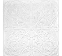 A La Maison Ceilings Lot de 96 dalles de plafond en mousse argentée espagnole R139 (259,2 m²/caisse) - Blanc ultra pur - Satin (Behr)