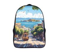 à la mode et durable cartable scolaire 12 ans et plus unisexe vue de la rue sacs à dos imprimés en 3d 2 compartiment san francisco sac à dos 3d-16,pour l'école les voyages les affaires