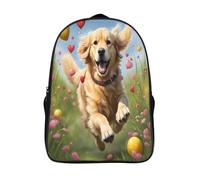 à la mode et durable imperméable sac à dos 2 compartiment animal étudiant cartable chien heureux qui court pour étudiant école sac d'école imprimé en 3d-16,unisexe pour l'école les voyages affaires