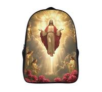 à la mode et durable sac à dos 3d 2 compartiment jésus scolaire sacs d'école anges ascensionnés pour adultes adolescents 3d imprimé sacs d'école-16,pour l'école les voyages les affaires