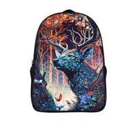 à la mode et durable sac à dos d'école 2 compartiment cerf cartables scolaires art fantastique sac d'école imprimé en 3d-16,12 ans et plus pour l'école les voyages les affaires