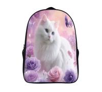 à la mode et durable sac à dos d'école mode 2 compartiment fleurs fantastiques imperméable école sacs chat pour étudiant école 3d imprimé sacs d'école-16,garçons filles pour les voyages les affaires