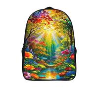 à la mode et durable sac à dos grande 2 compartiment arc-en-ciel scolaire sacs d'école sentiers forestiers pour adultes adolescents sac d'école imprimé en 3d-16,pour les voyages les affaires