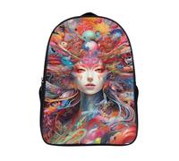 à la mode et durable sac à dos léger et décontracté femelle décontracté livre sac 2 compartiment art fantastique garçons filles imprimé 3d sac à dos-16,pour les voyages les affaires