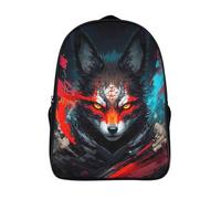 à la mode et durable sac à dos léger et décontracté nuit froide pour adolescent cartable fille 2 compartiment esprit du renard imprimé en 3d sacs à dos-16,garcon fille pour les voyages les affaires