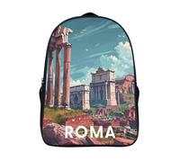 à la mode et durable sacs à dos rome sac d'école voyage 2 compartiment sites antiques sacs dos imprimé 3d-16,12 ans et plus pour les voyages les affaires